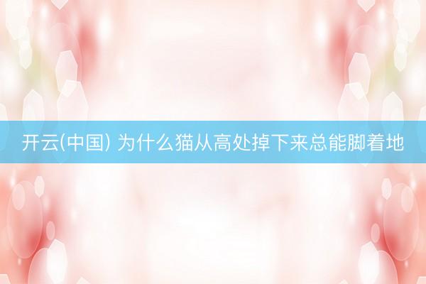 开云(中国) 为什么猫从高处掉下来总能脚着地