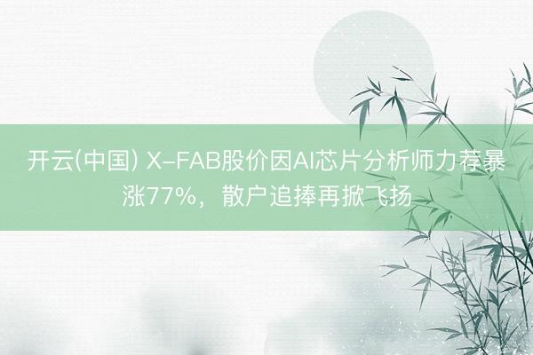 开云(中国) X-FAB股价因AI芯片分析师力荐暴涨77%，散户追捧再掀飞扬