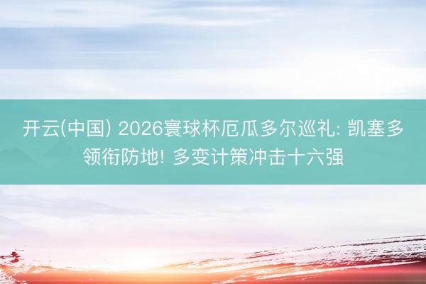 开云(中国) 2026寰球杯厄瓜多尔巡礼: 凯塞多领衔防地! 多变计策冲击十六强